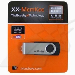 XX Flash USB flash disk, USB 2.0, 1GB, czarno-srebrny, do wywracania
