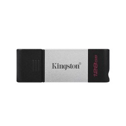 Kingston USB flash disk, USB 3.0, 128GB, DataTraveler 80, czarny, DT80/128GB, USB C
