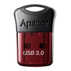 Apacer USB flash disk, USB 3.0, 64GB, AH157, czerwony, AP64GAH157R-1, USB A, z osłoną