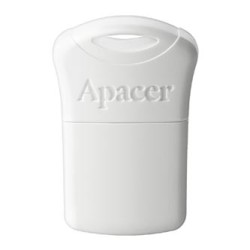Apacer USB flash disk, USB 2.0, 64GB, AH116, biały, AP64GAH116W-1, USB A, z osłoną
