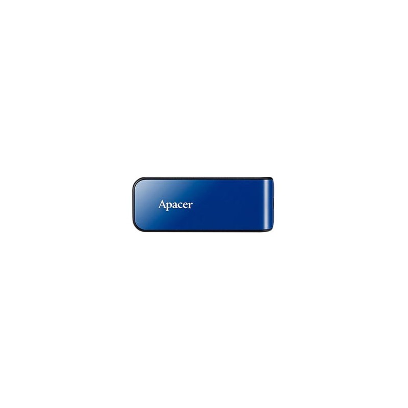 Apacer USB flash disk, USB 2.0, 64GB, AH334, niebieski, AP64GAH334U-1, USB A, z wysuwanym złączem