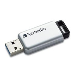 Verbatim USB flash disk, USB 3.0, 64GB, Secure Pro, srebrny, 98666, USB A, szyfrowanie AES 256-bit, wysuwane złącze
