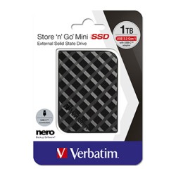 SSD Verbatim 2.5", zewnętrzny USB 3.2 Gen 1, 1000GB, 1TB, Store N Go Mini, 53237, USB-A/Micro-B, z adapterem USB-A na USB-C(TM