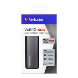 SSD Verbatim 2.5", zewnętrzny USB 3.0 (3.2 Gen 1), 240GB, Vx500, 47442