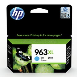 HP oryginalny ink / tusz 3JA27AE301, HP 963XL, high capacity, cyan, blistr, 1600s, 22.92ml