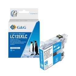 G&G kompatybilny ink / tusz z LC-125XLC, NP-B-0125XLC, cyan, 1200s