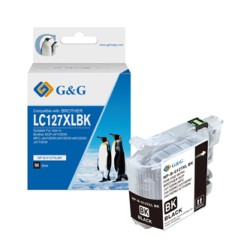 G&G kompatybilny ink / tusz z LC-127XLBK, NP-B-0127XLBK, black, 1200s