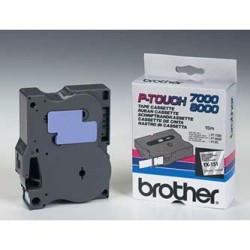 Brother oryginalny taśma do drukarek etykiet, Brother, TX-151, czarny druk/przezroczysty podkład, laminowane, 8m, 24mm