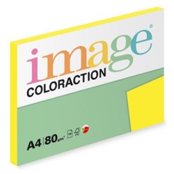 Papier kserograficzny Coloraction, Ibiza, A4, 80 g/m2, refleksyjny żółty, 100 arkusza, nadaje się do druku atramentowego
