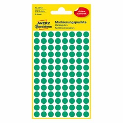 Avery Zweckform etykiety 8mm, zielony, 104 etykiety, do znakowania, pakowane po 4 szt., 3012, do pisma odręcznego