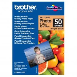Brother Premium Glossy Photo Pa, BP71GP50, foto papier, połysk, biały, 10x15cm, 4x6", 260 g/m2, 50 szt., atrament