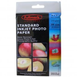 Fullmark Standard Inkjet Photo P, foto papier, połysk, biały, 10x15cm, 4x6", 210 g/m2, 4880dpi, 20 szt., atrament