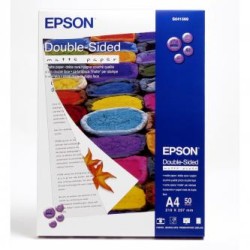 Epson Double-Sided Matte Paper, biała, 50, szt. szt., dwustronny druk, C13S041569, do drukarek atramentowych, 210x297mm (A4), A