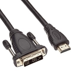 Video Kabel DVI (18+1) M - HDMI M, 5m, czarny