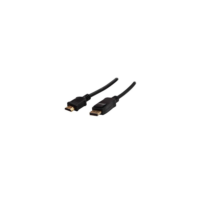 Video Kabel DisplayPort M - HDMI M, 1m, czarna, Logo blistr