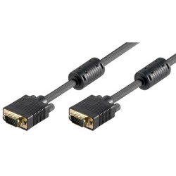 Video Kabel SVGA (D-sub) M - SVGA (D-sub) M, 2m, pozłacane konektory, czarny, Logo blistr