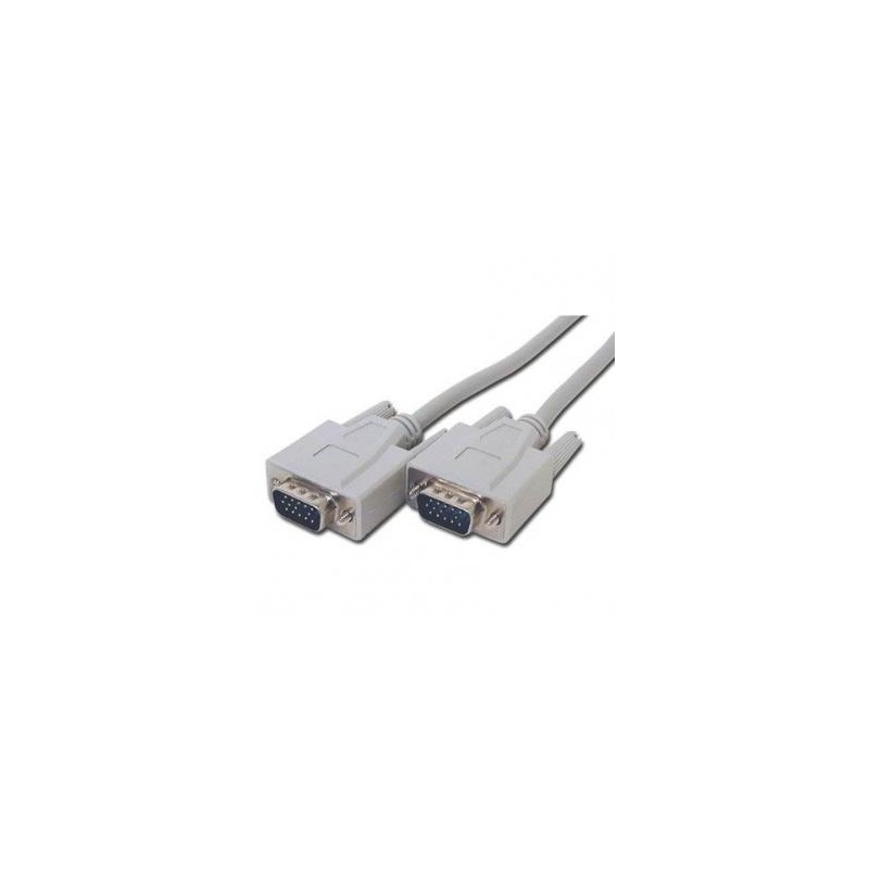Video Kabel VGA (D-Sub) (M) - VGA (D-Sub) (M), 2m, szary, Logo