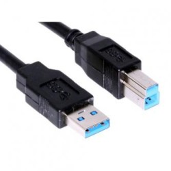 Logo USB kabel (3.0), USB A M - USB 3.0 B (M), 1.8m, czarny