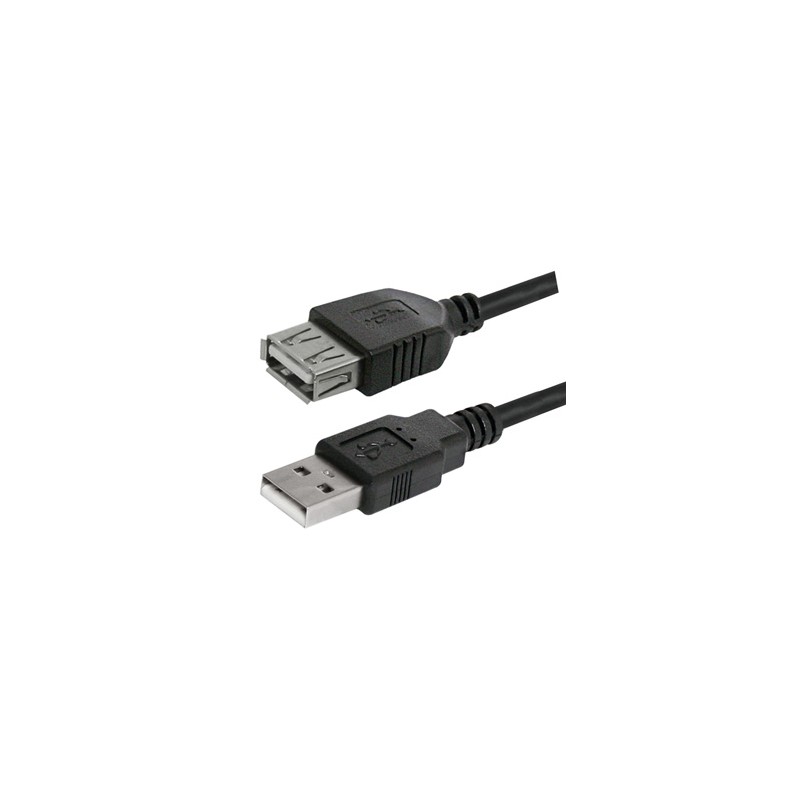 Logo Przedłużacz USB (2.0), USB A M - USB A F, 1.8m, czarna, 10-pack, cena za 1 szt.