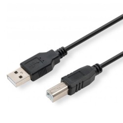 Logo USB kabel (2.0), USB A M - USB B (M), 5m, czarny, blistr