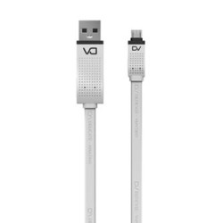 DA Marvo USB kabel (2.0), USB A M - microUSB (M), 1m, płaski, biały, box, DT0010MWE
