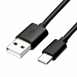 USB kabel (2.0), USB A M - USB C (M), 1m, czarny