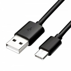 Logo USB kabel (2.0), USB A M - USB C (M), 1m, czarny, blistr