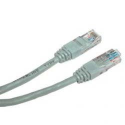 Przewód LAN UTP patchcord, Cat.5e, RJ45 M - RJ45 M, 5 m, nieekranowany, szary, Logo blistr