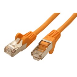 Przewód LAN FTP patchcord, Cat.5e, RJ45 M - RJ45 M, 7.5 m, chroniony, żółty, economy