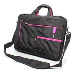 Torba na  notebook 15,6", czarna z różowymi wstawkami, nylon, NT006 typ Crown