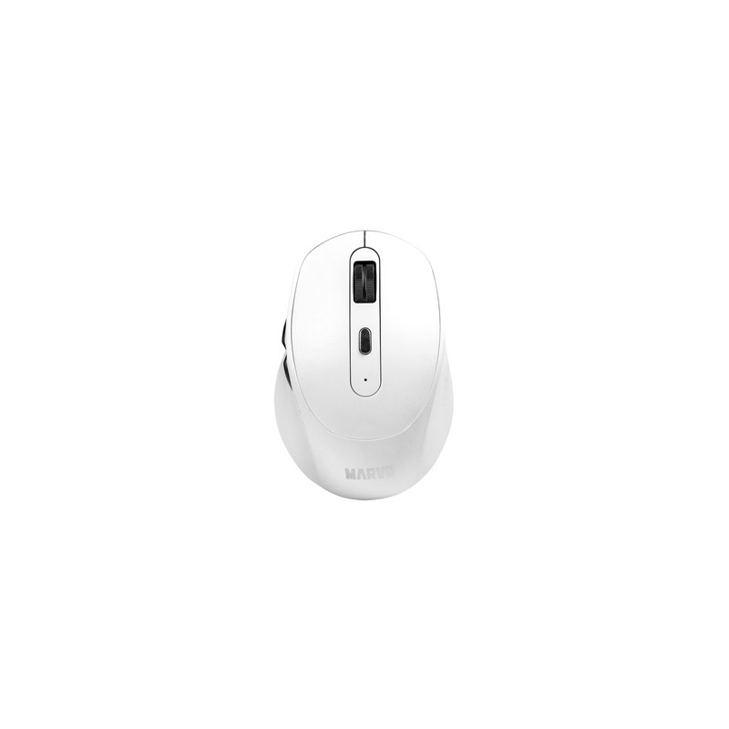 Mysz bezprzewodowa, Marvo WM106W WH, biała, optyczna, 1600DPI