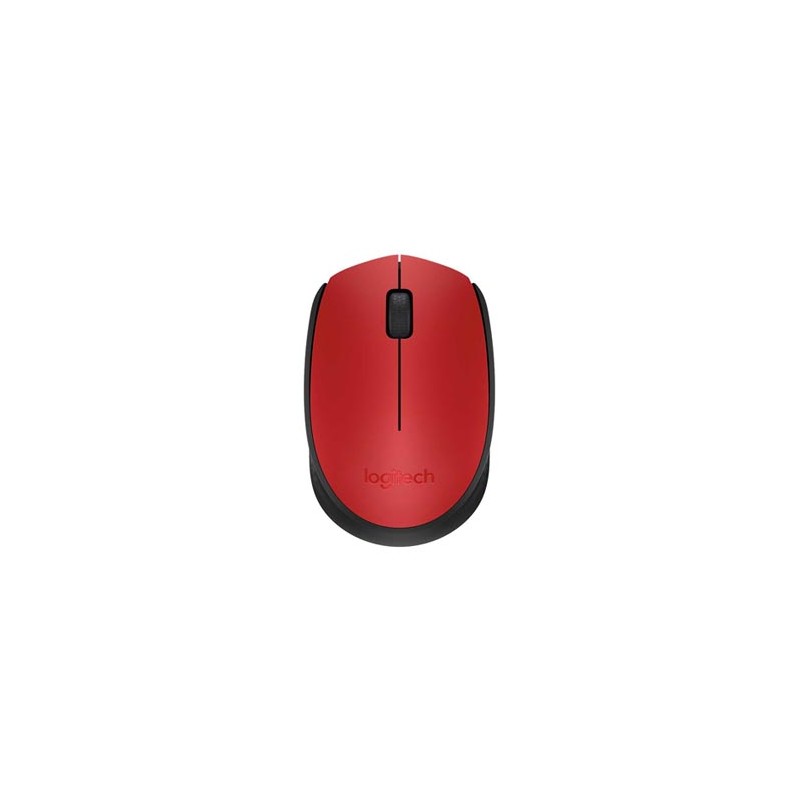 Mysz bezprzewodowa, Logitech M171, czerwona, optyczna, 1000DPI