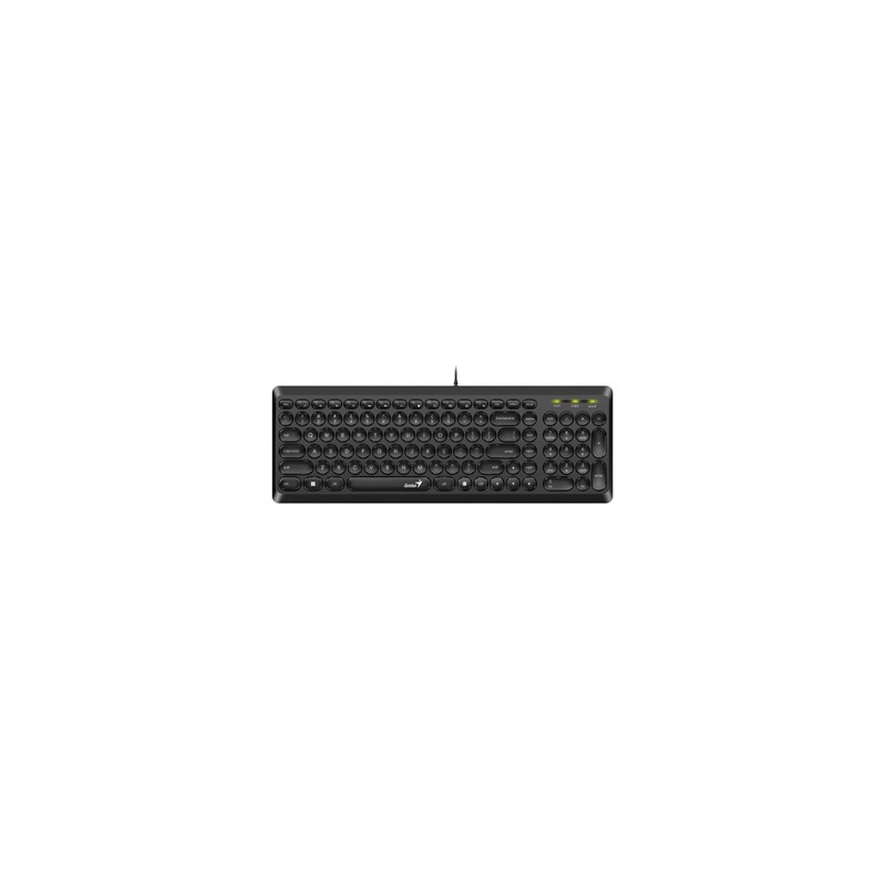 Genius Slimstar Q200, klawiatura CZ/SK, klasyczna, cicha rodzaj przewodowa (USB), czarna, nie