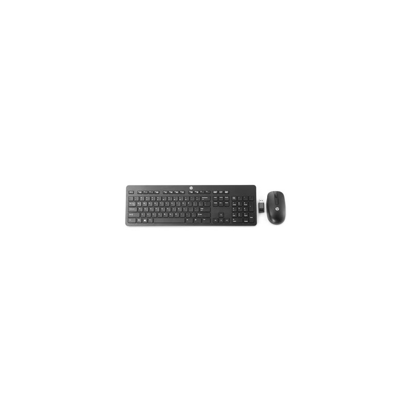 HP Wireless Deskset 300, zestaw klawiatura CZ, bezprzewodowa, czarna
