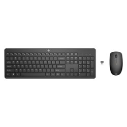 HP Wireless Keyboard & Mouse, zestaw klawiatura z myszą optyczną bezprzewodową, AAA, CZ/SK, multimedialny, USB-A Dongle rodza