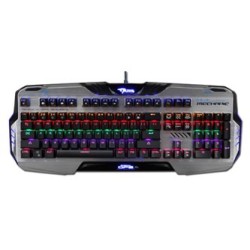 E-blue Mazer Mechanical 729, klawiatura US, do gry, podświetlana, niebieskie przełączniki rodzaj przewodowa (USB), czarna, me