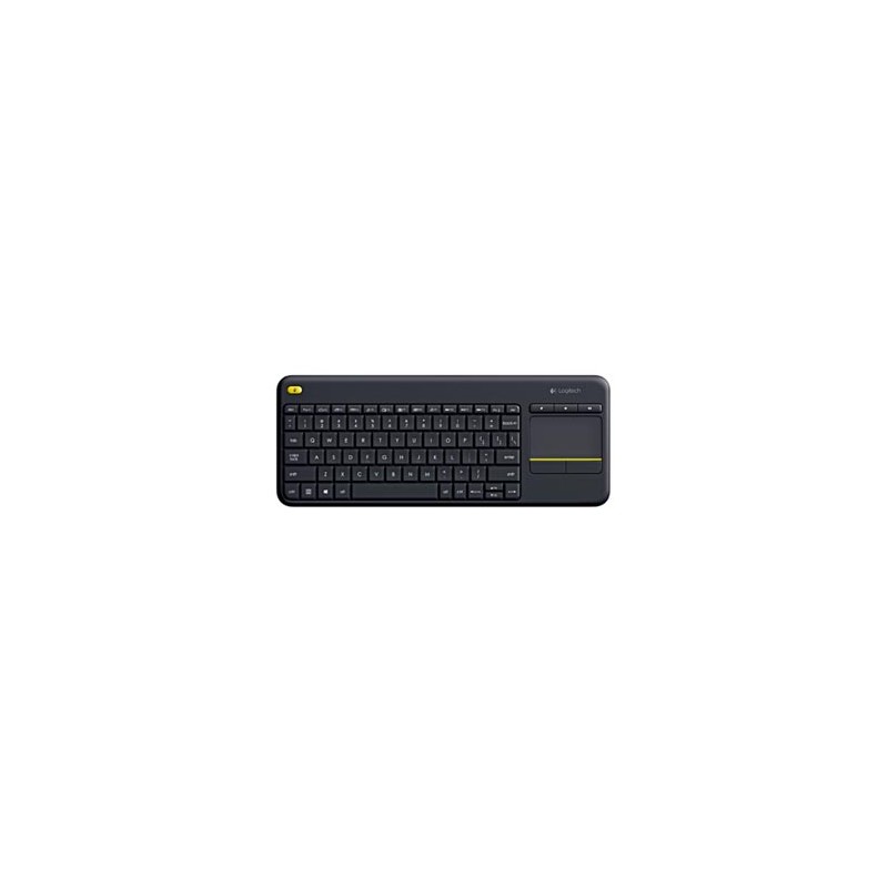 Logitech K400, Klawiatura CZ, multimedialny, inteligentny touchpad rodzaj 2.4 [Ghz], bezprzewodowa, czarna