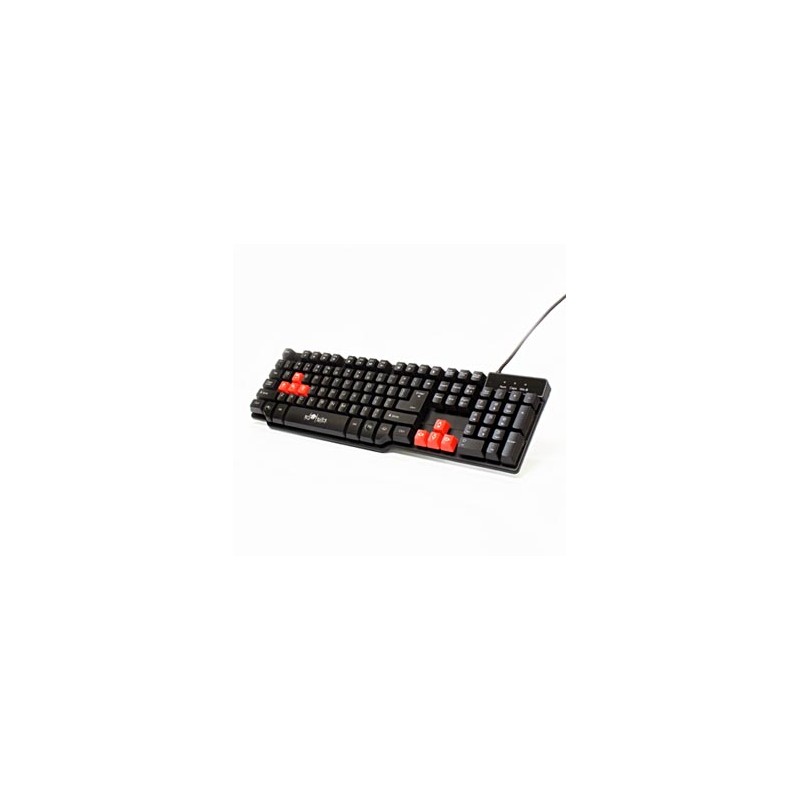 Red Fighter K1, klawiatura US, do gry, podświetlona rodzaj przewodowa (USB), czarna, 3 kolory podświetlania