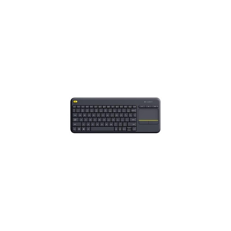 Logitech K400 Plus, klawiatura AA, CZ, multimedialny, 2.4 [GHz], bezprzewodowa, czarna