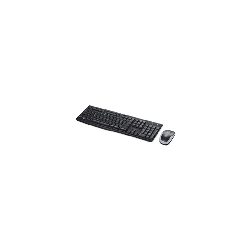 Logitech MK270, zestaw klawiatura z bezprzewodową myszą laserową, AAA, CZ/SK, multimedialny, 2.4 [GHz], bezprzewodowa, czarna