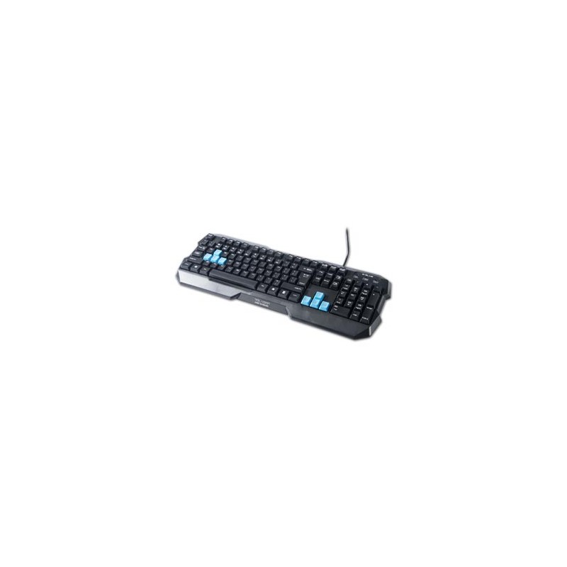 E-blue Polygon, klawiatura US, do gry, odporna na zalanie rodzaj przewodowa (USB), czarna