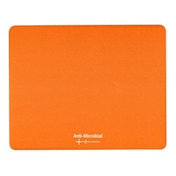 Podkładka pod mysz, Polyprolylen, pomarańczowa, 24x19cm, 0.4mm, Logo, antybakteryjna