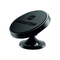Uchwyt magnetyczny do telefonu lub GPS Swissten do samochodu, S-Grip Dashboard DM7, czarny, metal, mocowanie na desce rozdzielcz