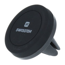 Uchwyt magnetyczny do telefonu lub GPS Swissten do samochodu, S-Grip AV-M4, czarny, metal, do kratki wentylacyjnej, 3.5" do 6"