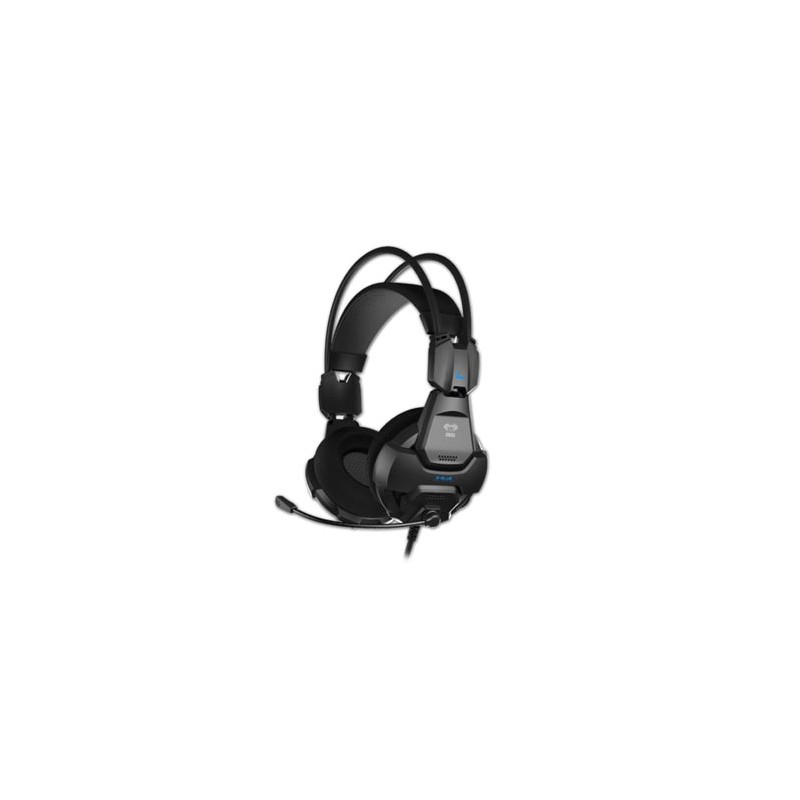 E-blue Cobra HS, Gaming Headset, słuchawki z mikrofonem, regulacja głośności, czarna, 2x 3.5 mm jack