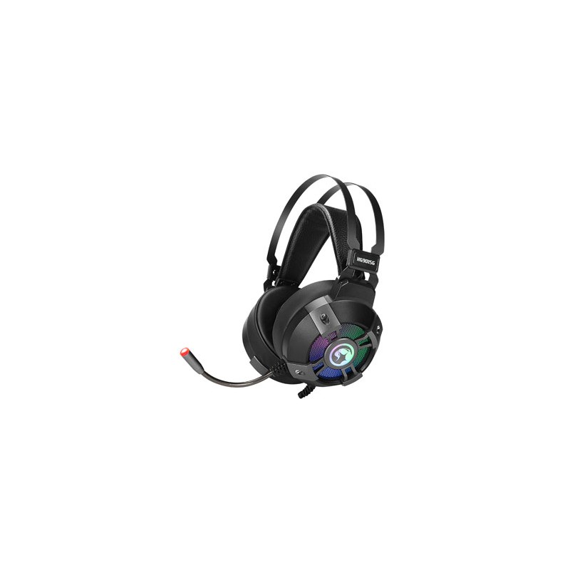 Marvo HG9015G, słuchawki z mikrofonem, regulacja głośności, czarna, 7.1 (virtual), USB