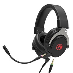 Marvo HG9052, słuchawki z mikrofonem, regulacja głośności, czarna, 7.1 (wirtualne), podświetlane na czerwono, 7.1 (virtual)