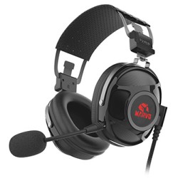 Marvo HG9053, słuchawki z mikrofonem, regulacja głośności, czarna, 7.1 (wirtualne), podświetlane na czerwono, 7.1 (virtual)