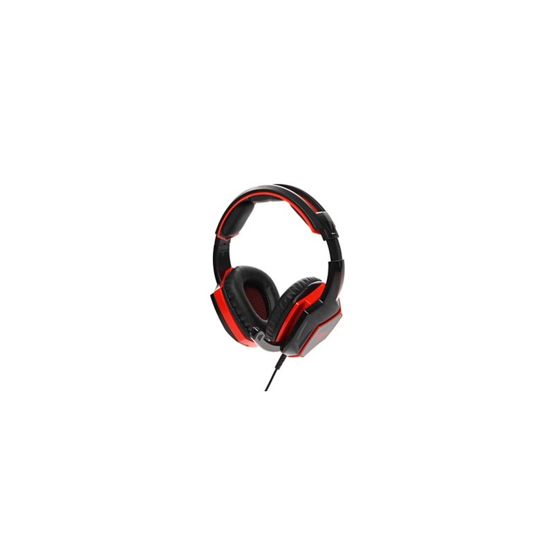 Red Fighter H2, Gaming Headset, słuchawki z mikrofonem, regulacja głośności, czarno-czerwona, 2x 3.5 mm jack
