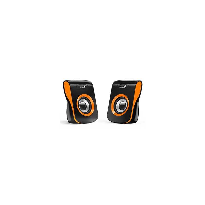 Genius głośniki SP-Q180, 2.0, 6W, czarno-pomarańczowy, regulacja głośności, stołowy, 150Hz-20kHz